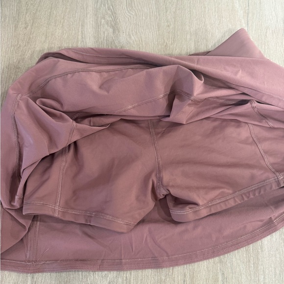 Lululemon Pace Rival Mid-Rise Skirt Size 6 Pockets Pink Taupe, Run Golf Tennis - Picture 10 of 15